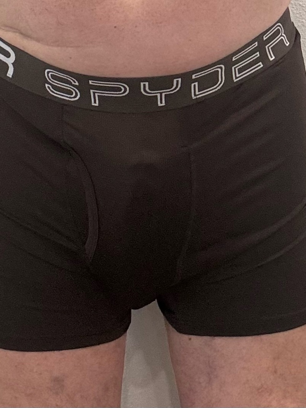 Spyder Black Men’s Performance Boxer Briefs with Logo Waistband